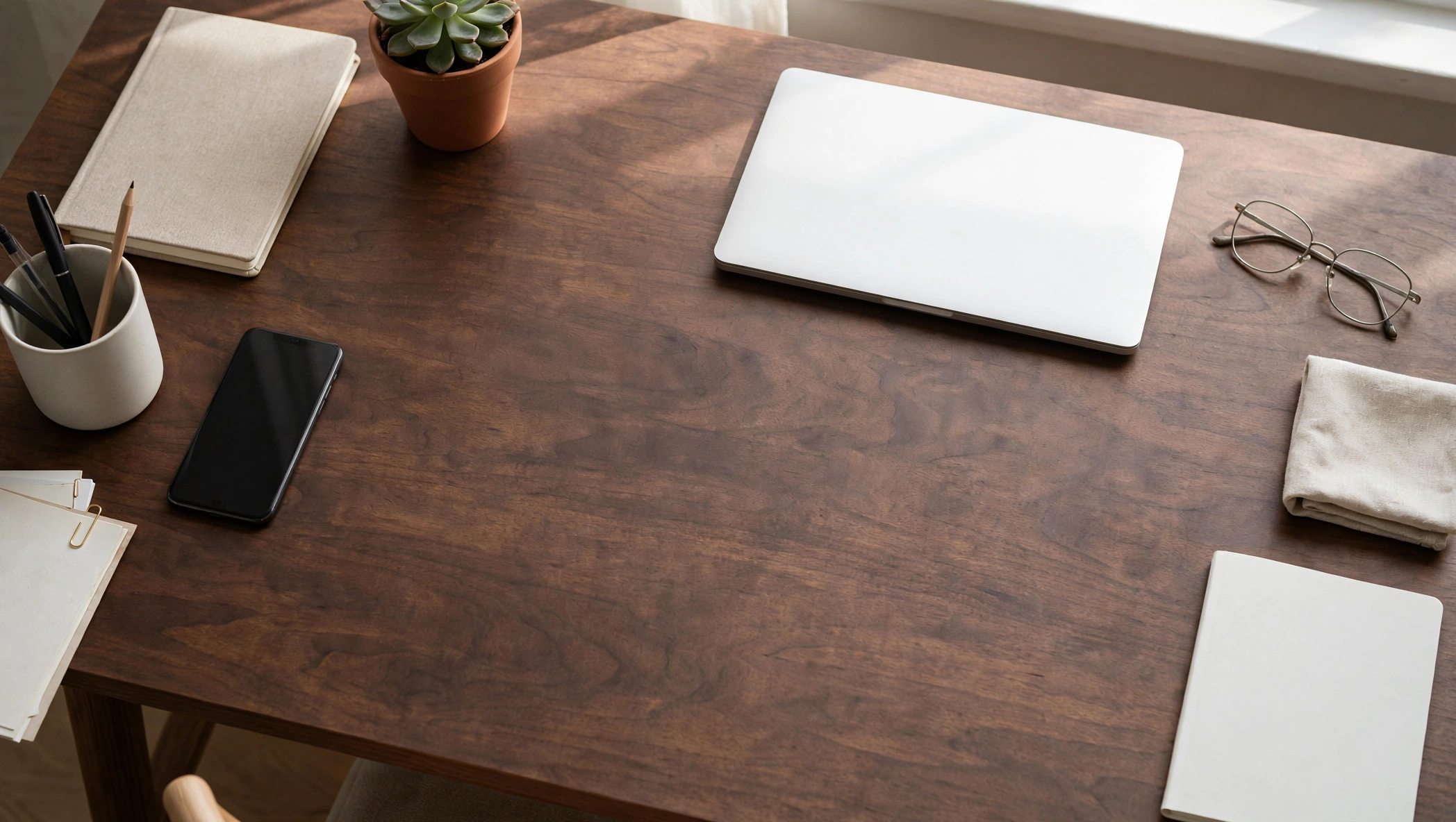 minimal desk setup
